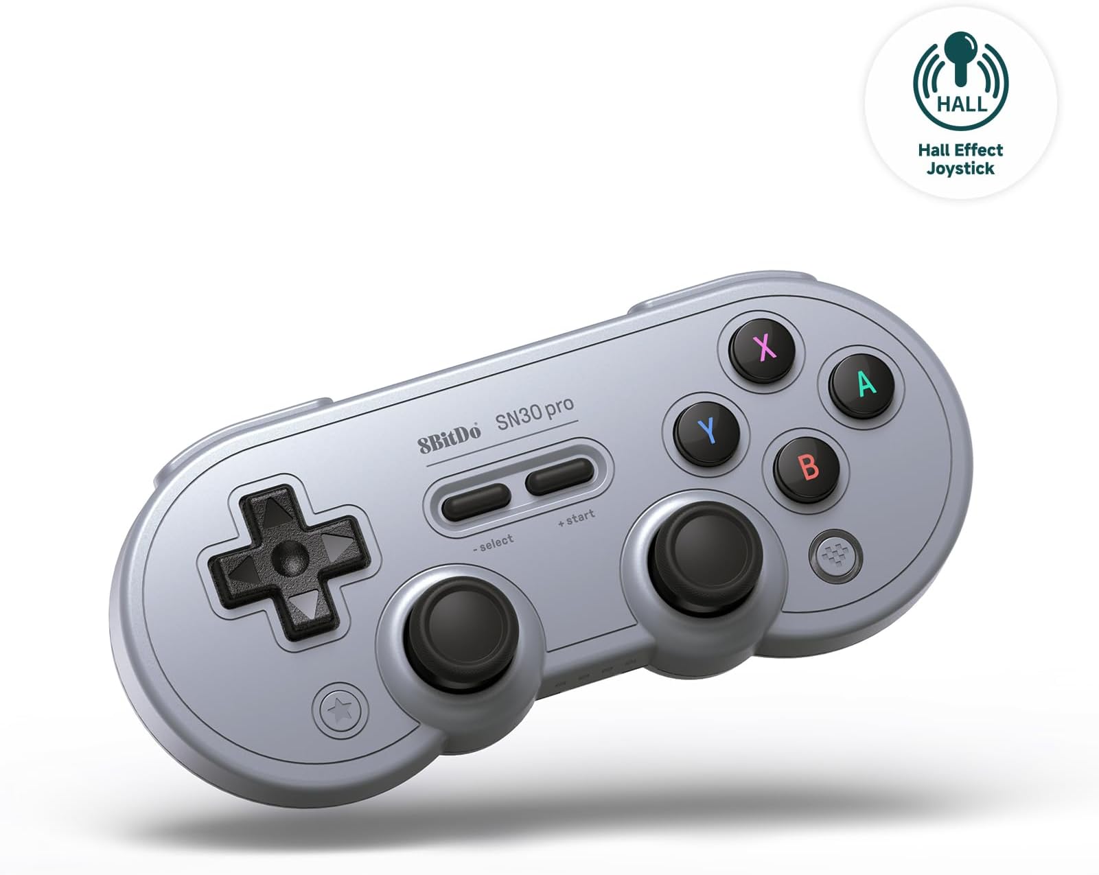 8BitDo SN30 Pro Bluetooth Controller, Hall Effect Joystick Update, Compatible with Switch, Switch 2, PC, macOS, Android, Steam Deck & Raspberry Pi (Gray)