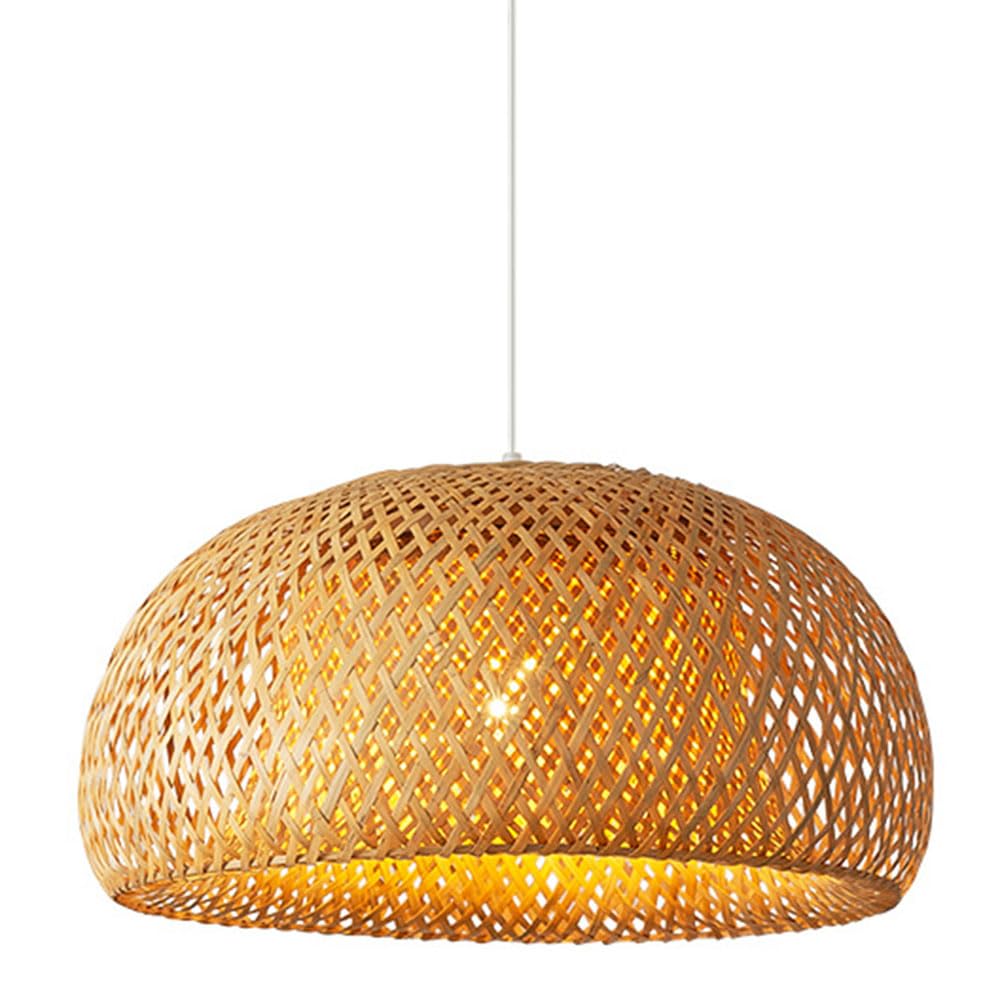 Lustre de luxe en bambou pour une ambiance de salon bohème et chaleureuse