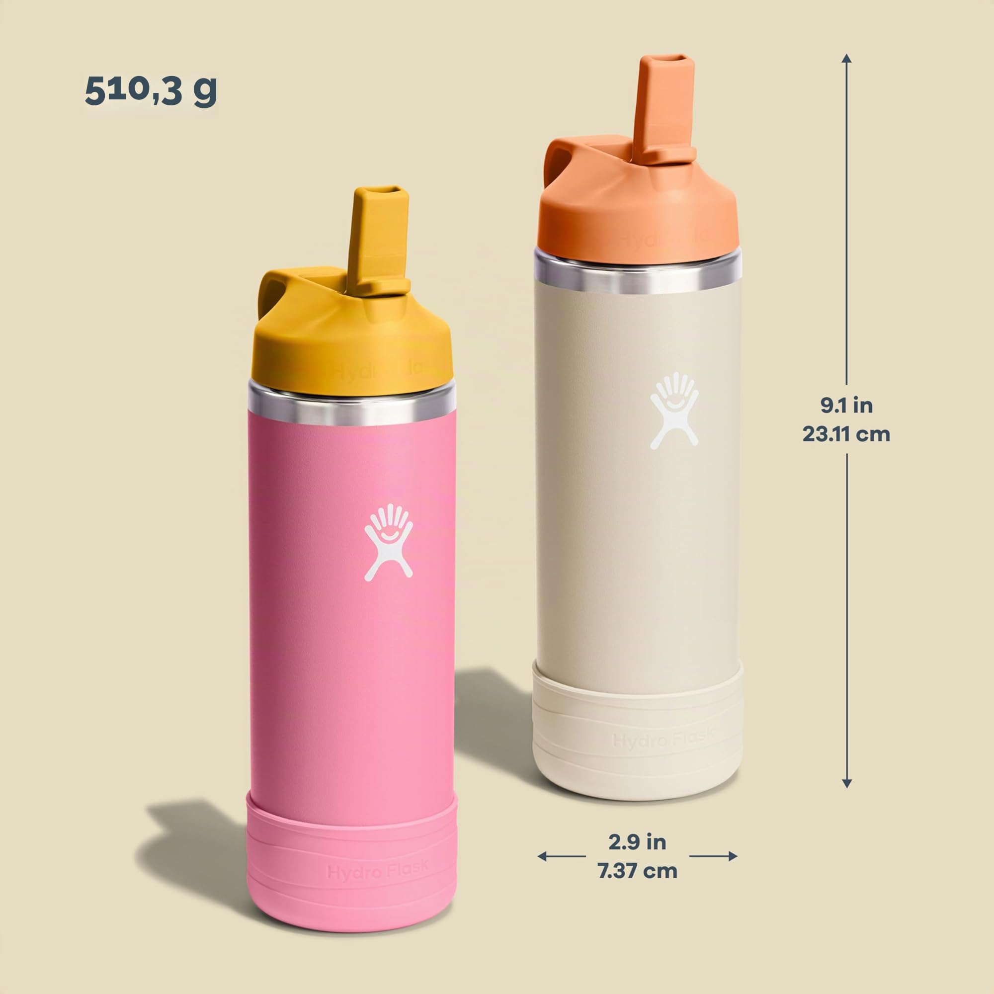 Hydro Flask 510 g Kinder-Strohkappe und Stiefel mit breiter Öffnung, Anemone