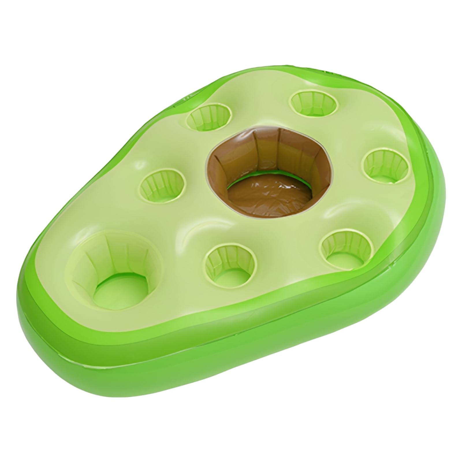 Inflatable Avocado Floating Drink Holder for Pool and Hot Tub Accessories, Stable Beverage Floaties for Pool Party Decorations, Large 65cm Water Bar Tray for Cans and Cups