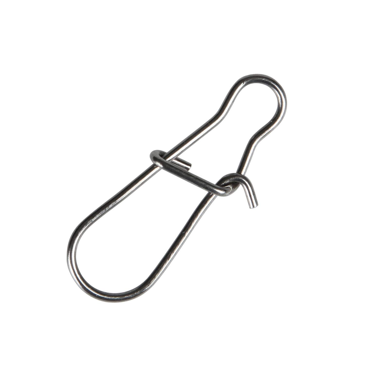 Rite Angler Duo-Lock Snap 60, 85, 150 lb. Stainless Steel, Silver, Black (12 Pack) Fishing Lure to Line Connectors for Freshwater Saltwater Fishing (Silver, #4 (60 lb.) 1