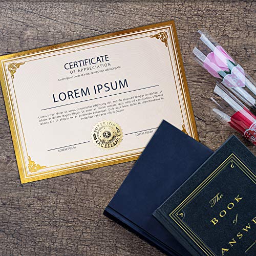 Sunee 100 Sheets Certificate Papers - Blank Gold Foil Border, Letter Size 8.5X11 For Diploma, Certificates, Participation Awards, Document Cardstock Paper And Inkjet Printer Friendly #TOP4