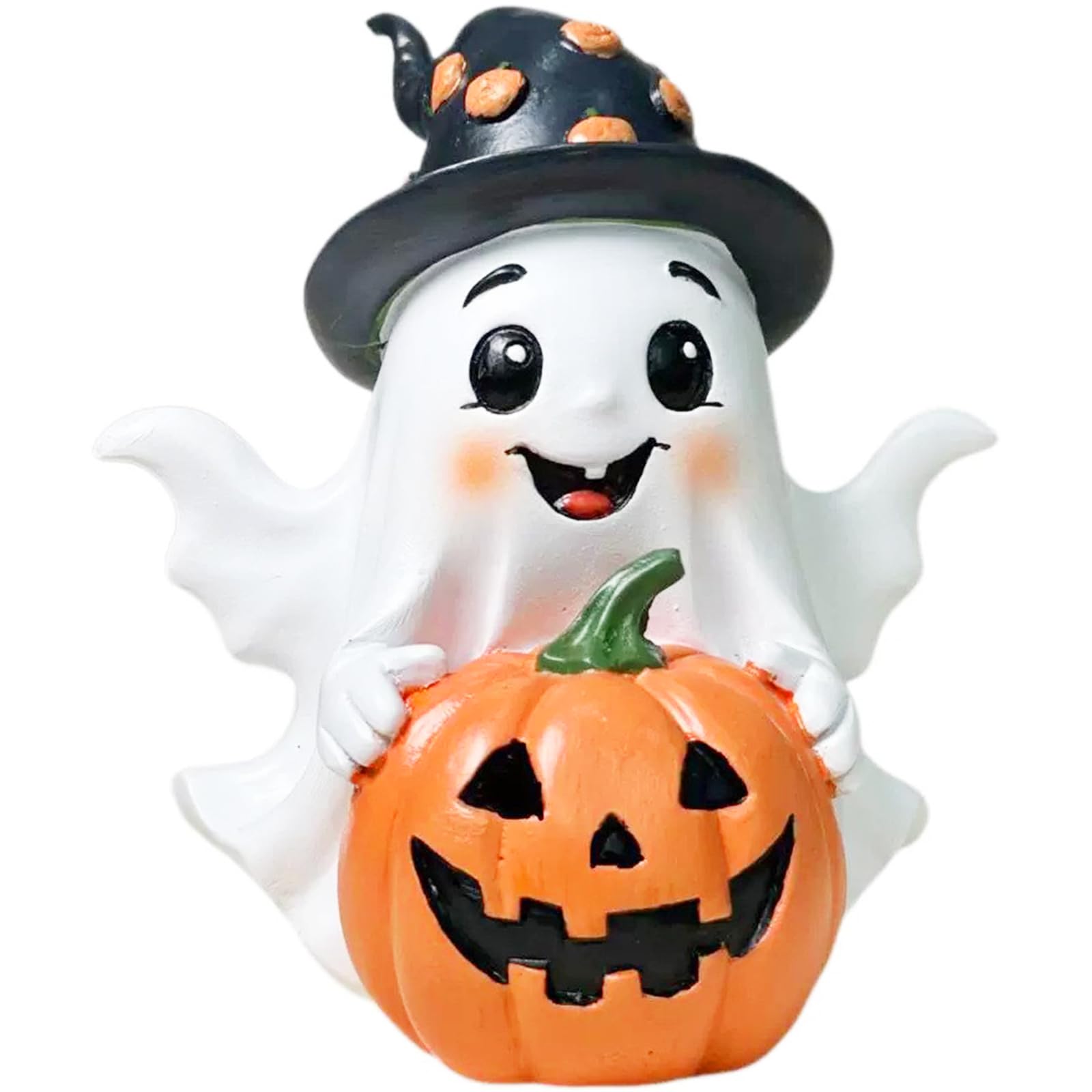YROHGKPN Resin Specters & Carved Pumpkins Figurine Weatherproof Halloween Decorations for Home, Outdoor Holiday Displays Sturdy Resin Specters Pumpkins Statue