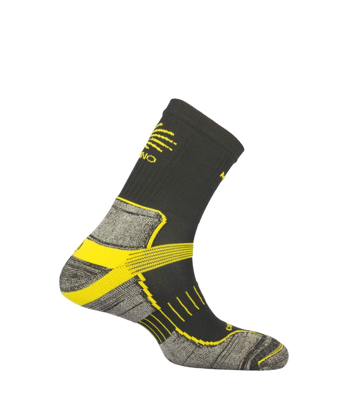 Mund Unisex Black Antiblister And Thermoregulator Mountain Trekking Sock For The Camino De Santiago, /White, L
