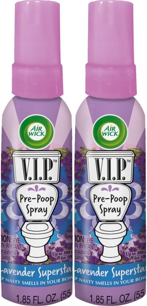 VIP Pre-Poop Spray, Lavender Superstar, 2x1.85oz