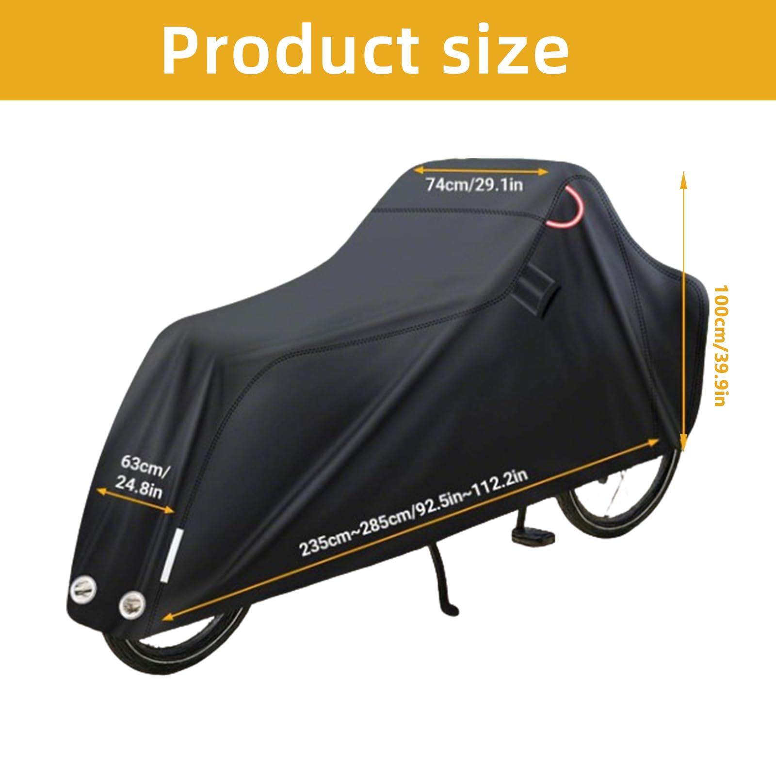 Lastenrad Abdeckung Fahrradabdeckung Wasserdicht 420D Oxford-Gewebe mit Reflektorstreifen UV-Schutz, Abdeckplane Fahrradschutzhülle für Lastenrad Dreirad