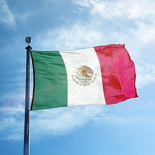 Miniatura 5 de DELAYNOMORE77 Bandera nacional de México, fibra de poliéster, bandera de 3 x 5 pies, colores brillantes y bandera antiultravioleta que se desvanece