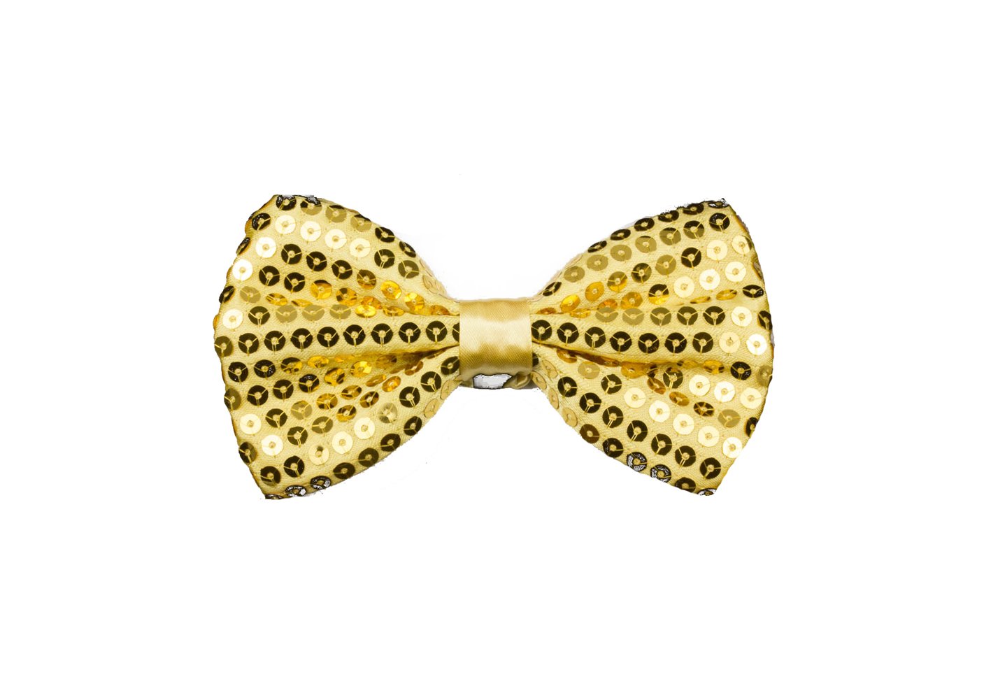 Mytoptrendz Men's Gold Mytoptrendz® Unisex Bow Tie Sequins Dickie Adjustable Ready Pre Tied (Gold)