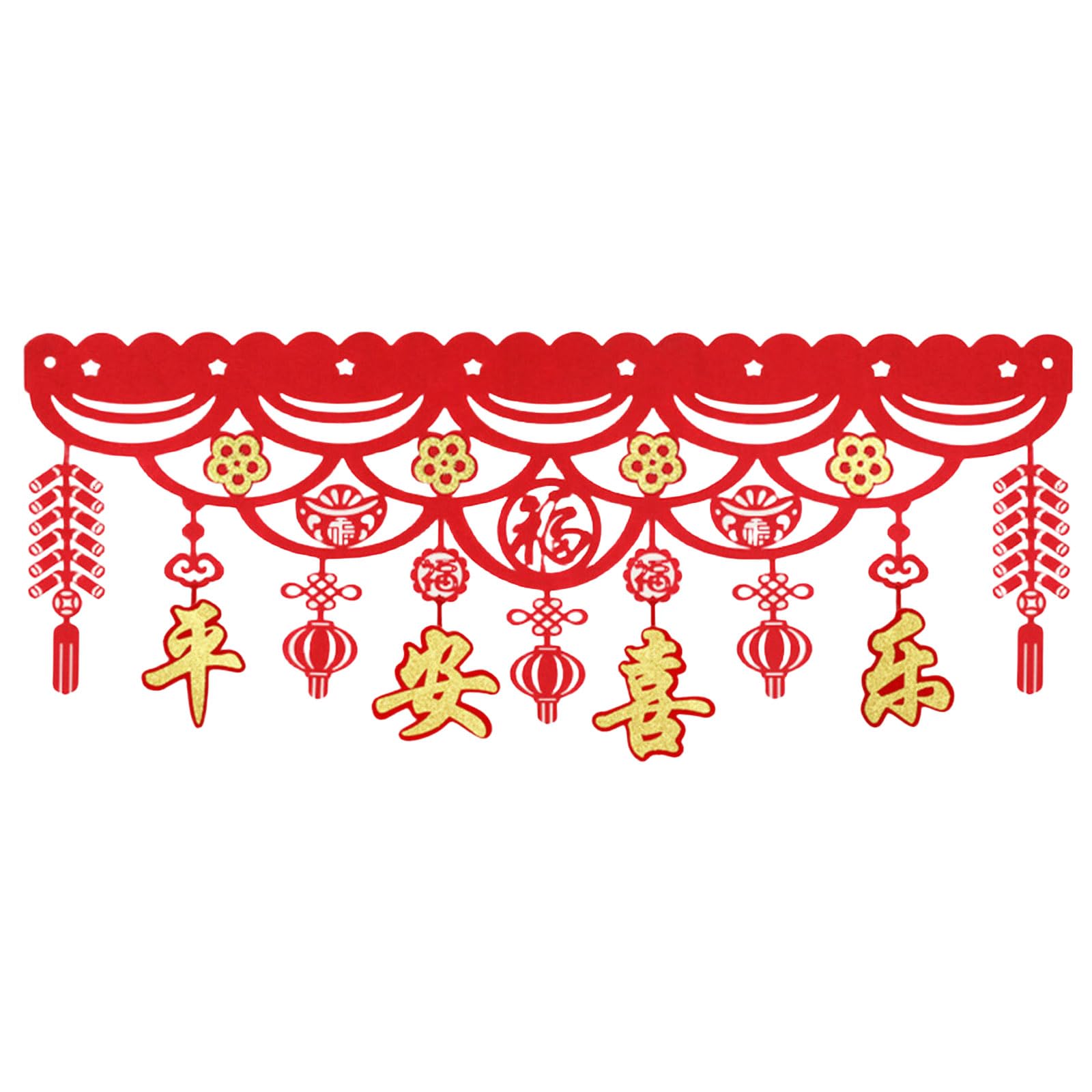 Buxuaaaa C016 Hanging Decoration Decorative Garlands Ornament For Event And Gatherings 2025 New Year Colorful Banners Pendant Easy Install Party Decoration