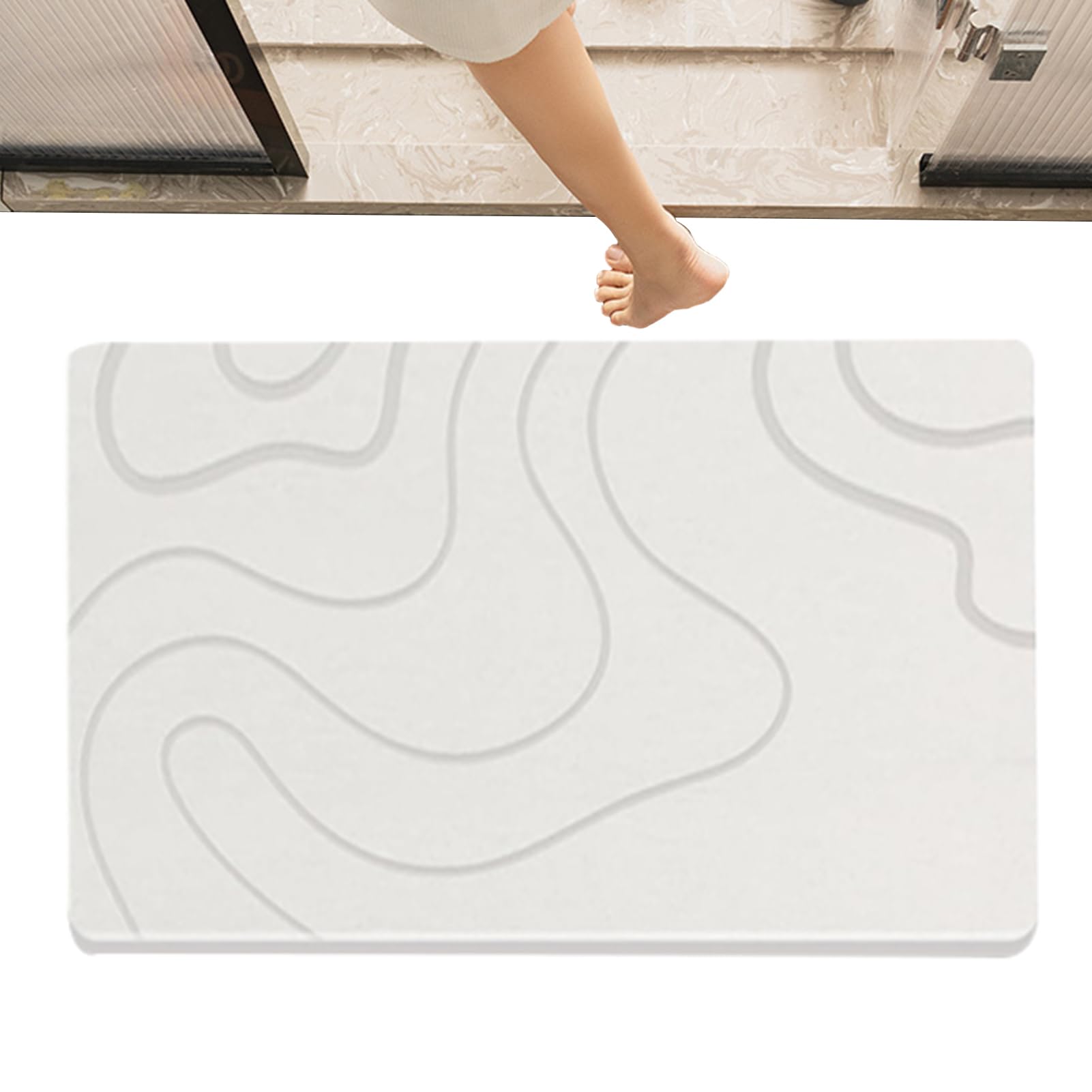 Tappetini per Bagno Tappeto Assorbente in Terra di Diatomee