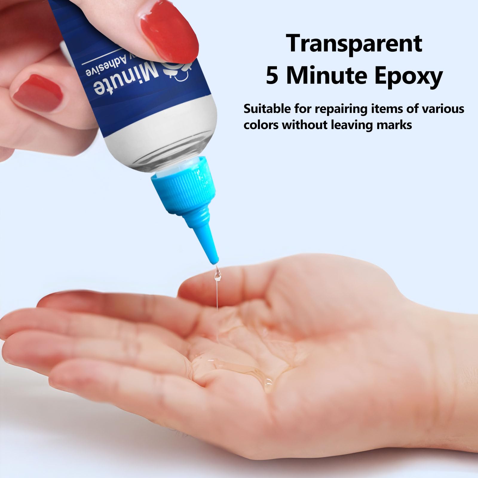 Pegamento Epoxi 2 Componentes, 250ml Pegamento Resina Epoxi Extra Fuerte Transparente para Reparación Rapida, Adhesivo epoxi 5 Minutos para Reparar Cerámica, Madera, Metal, Baldosas, Plastico