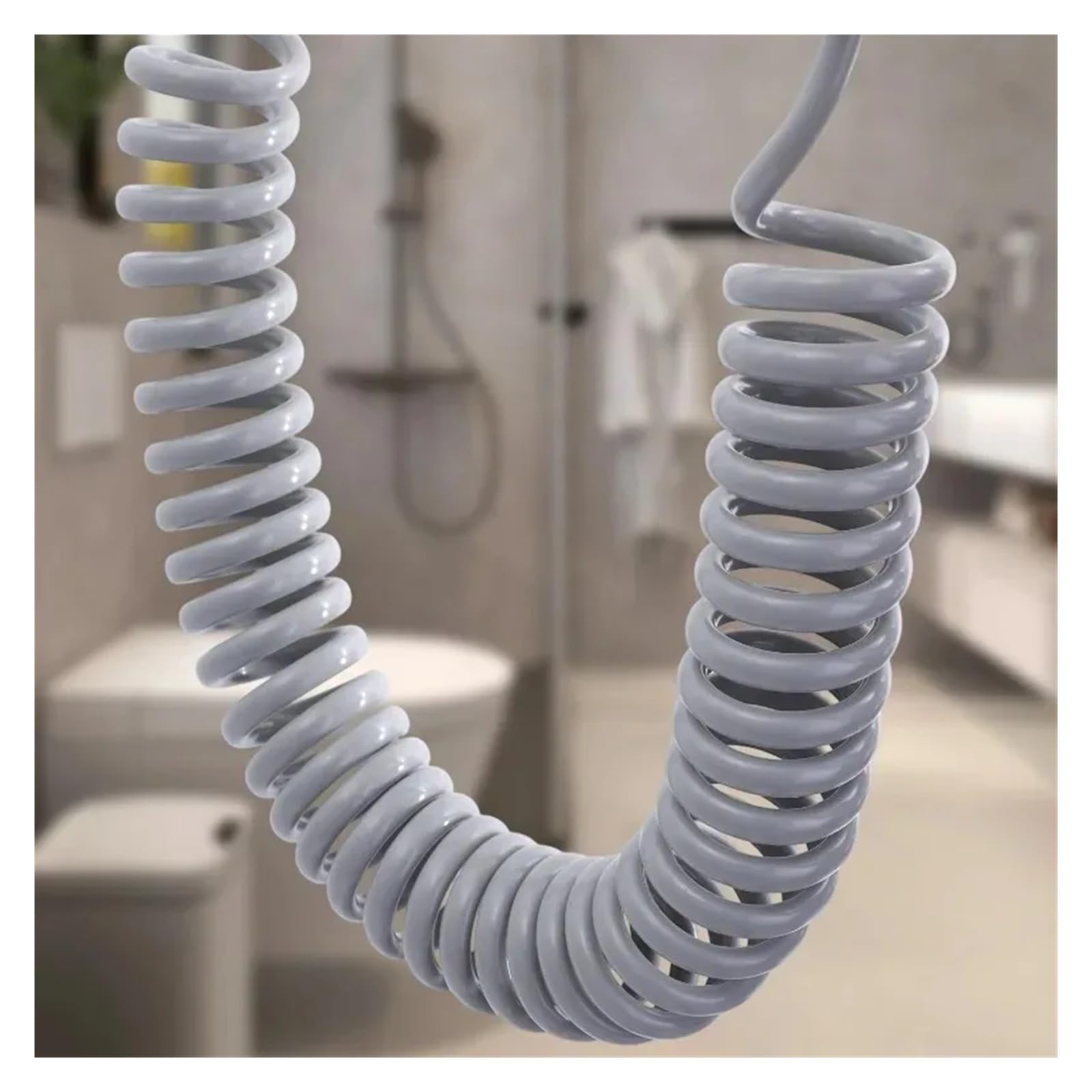 Manguera de ducha retráctil de 2 m, flexible G1/2, manguera de agua universal para baño, baño de mascotas, higiene personal, plástico de fácil instalación