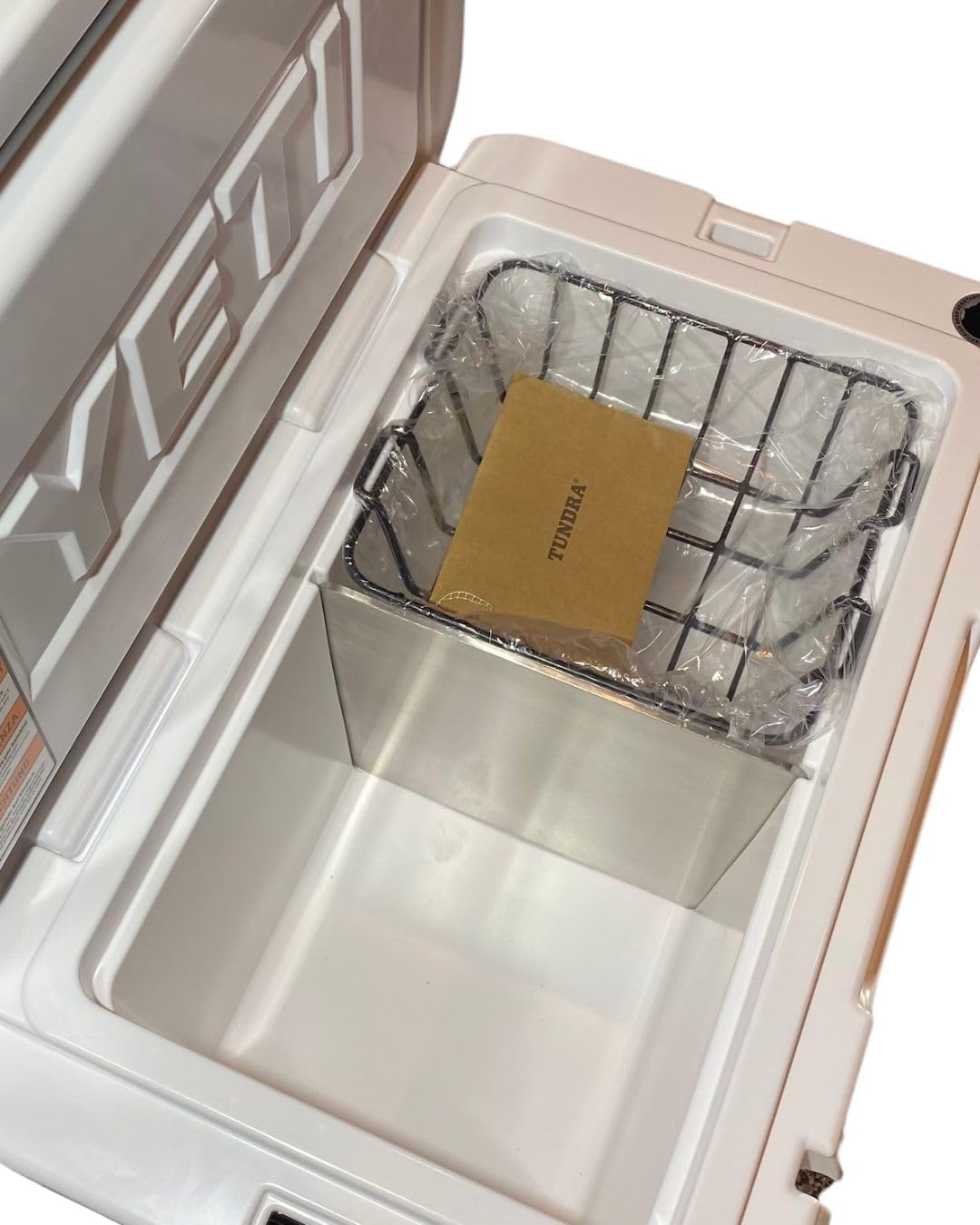 Pro Series Stainless Steel ICE Pack Cooler Divider Organizer fits in YETI Hard Coolers (Fits in YETI Tundra 45, NO Custom Cut Handle, 6 Pounds)