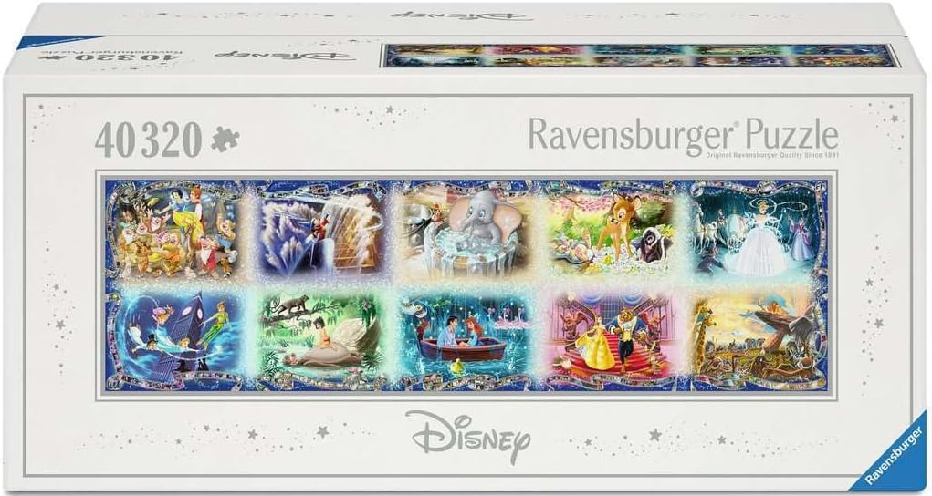 Ravensburger - Disney Memorable Moments - Spectacular 40000 Piece Jigsaw Puzzle - Bold Imagery of Favorite Characters - Cinderella, Bambi & More - Puzzles for Adults