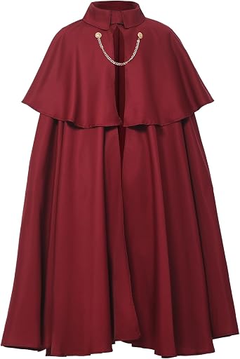 BPURB Medieval Renaissance Knight Cape Cloak for Men Steampunk Costume Unisex Halloween Cosplay Gothic Party Cape