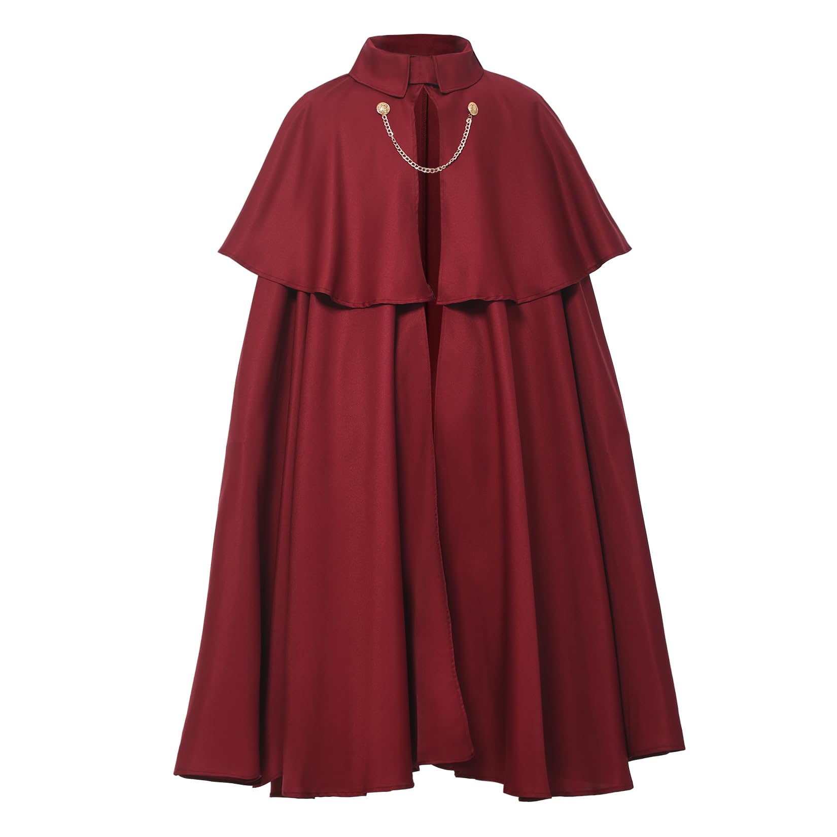 BPURB Cape de chevalier médiévale de la Renaissance pour homme – Costume steampunk unisexe pour Halloween, cosplay, fête gothique