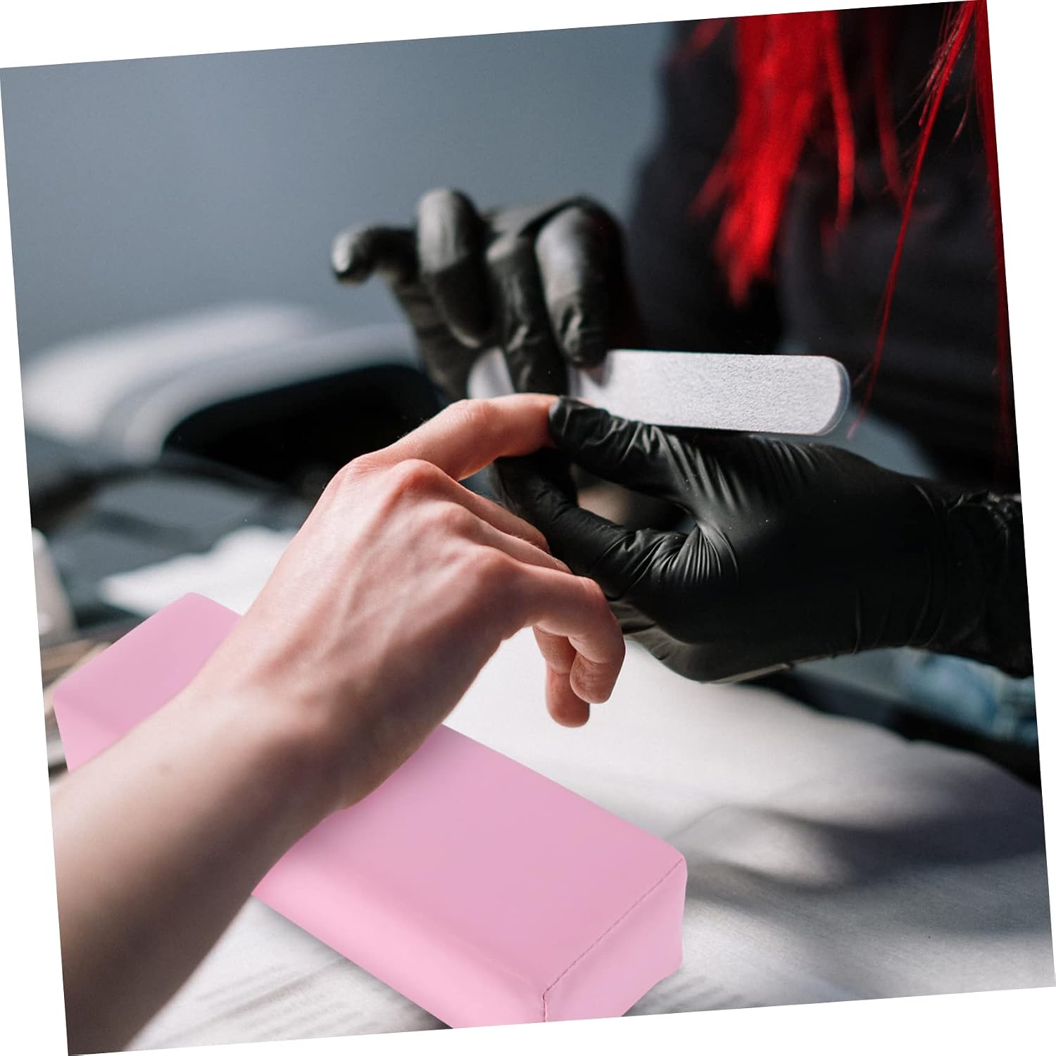 VICASKY 2pcs Leather Manicure Hand Pillow Nail Hand Rests for Nail Practice Cuticle Cutting