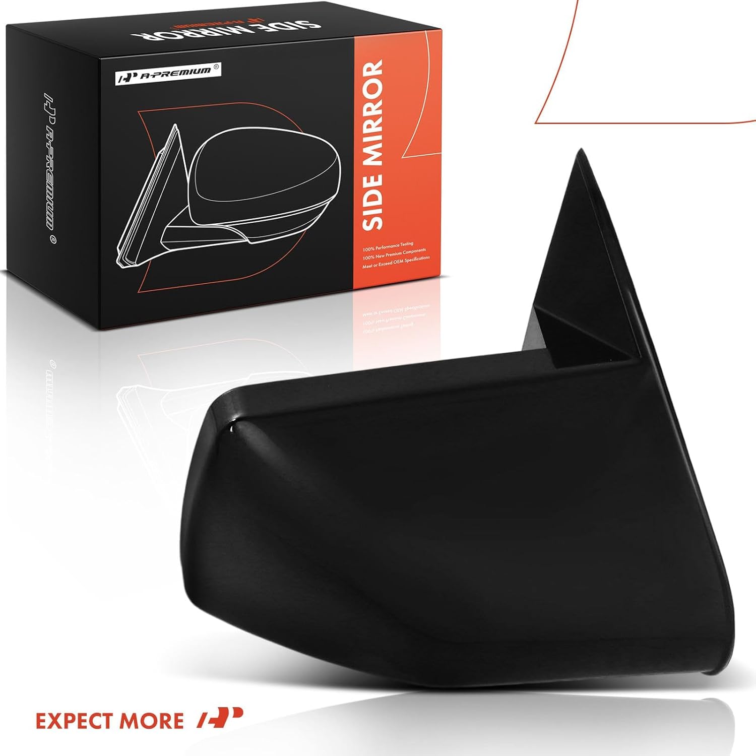 A-Premium Passenger Side Manual Door Mirror Compatible with Chevrolet Tahoe, C1500/C2500/K1500/K2500 Suburban, Blazer, K1500/K2500/K3500 & GMC Yukon, K1500/K2500 Suburban/K3500 & Cadillac Escalade