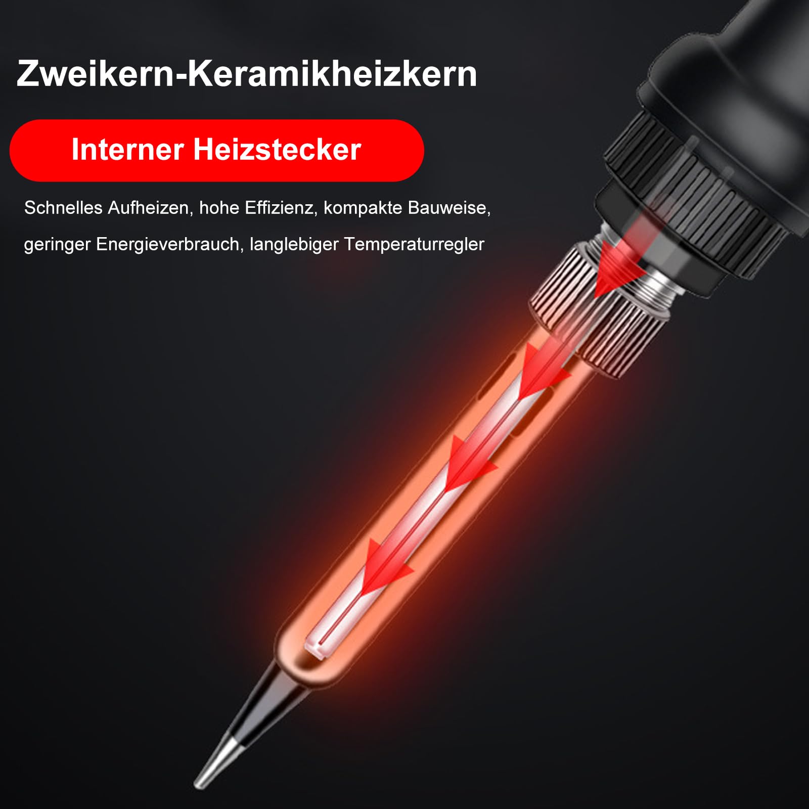 Profi Lötstation, 2 in 1 Heißluft Lötstation Lötkolben Set 8586D, Einstellbare Temperatur 180℃-500℃ mit 3 Luftdüsen für Elektrische Arbeiten Elektronische Reparatur