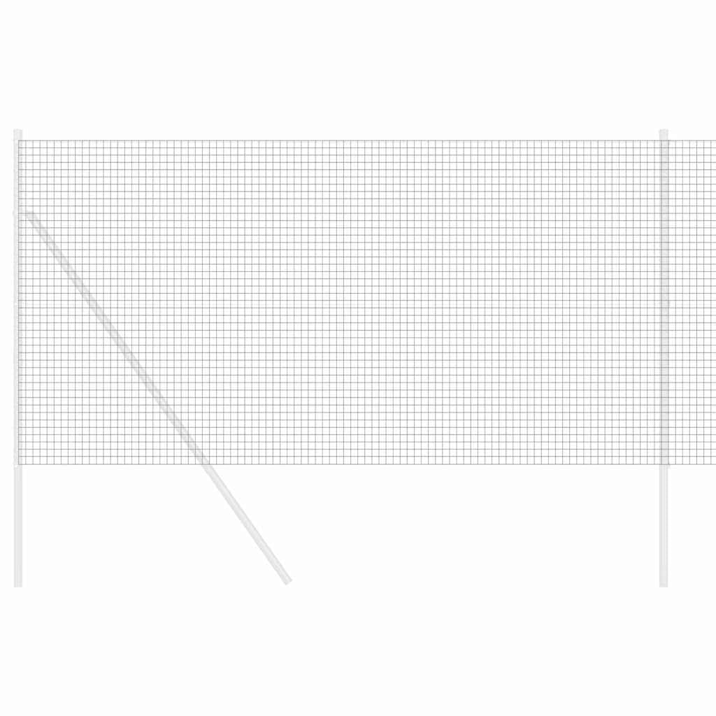 Valla de alambre soldada gris, resistente de metal, 2500 x 140 cm, resistente a la intemperie, para valla de jardín, privacidad, delimitación de terraza, malla de alambre segura