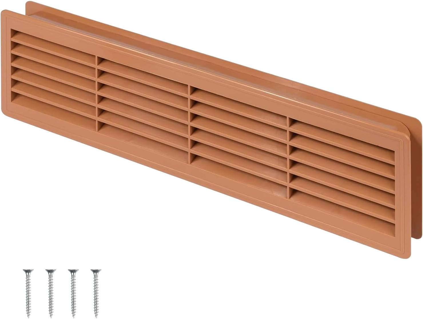 Awenta 18" x 5" Inch Two Sided Alder Color Door Air Vent cover - Door Vents for Interior Doors - Universal Furniture Ventilation Guard- Register for Bathroom, Bedroom, Garage, Kitchen, Furniture