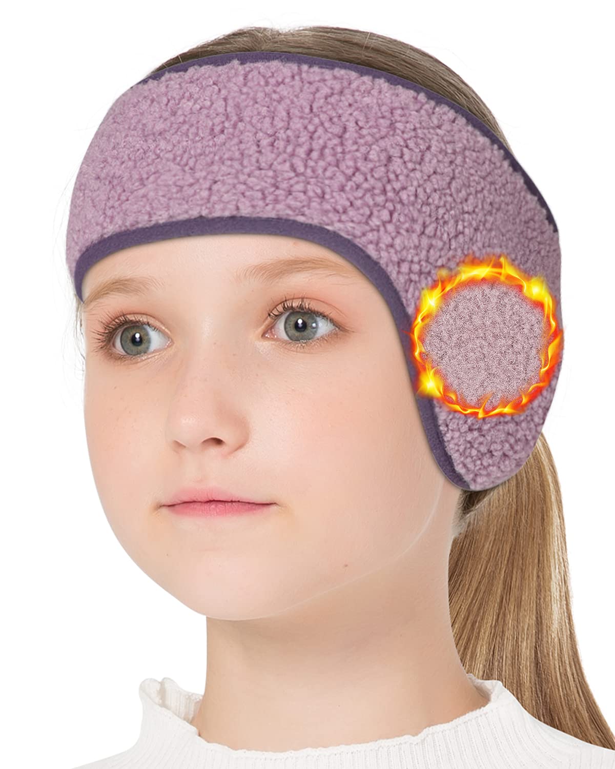 Ear Warmers for Kids - Thermal Ear Muffs Winter Headbands for Boys Girls in Cold Weather for Running Cycling Ski