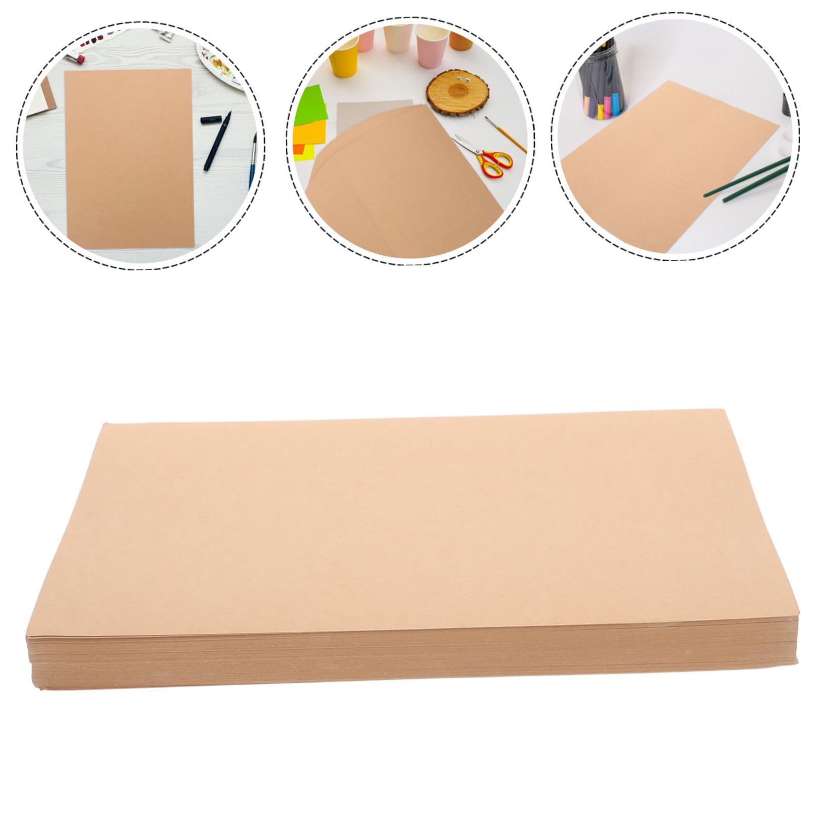 Khakifarbenes Kartonpapier 100 Blatt 180g für Bastelprojekte | Leere Karten für Indexkarten und Fotodruck, Papier mit Hoher Reißfestigkeit, Letter Format