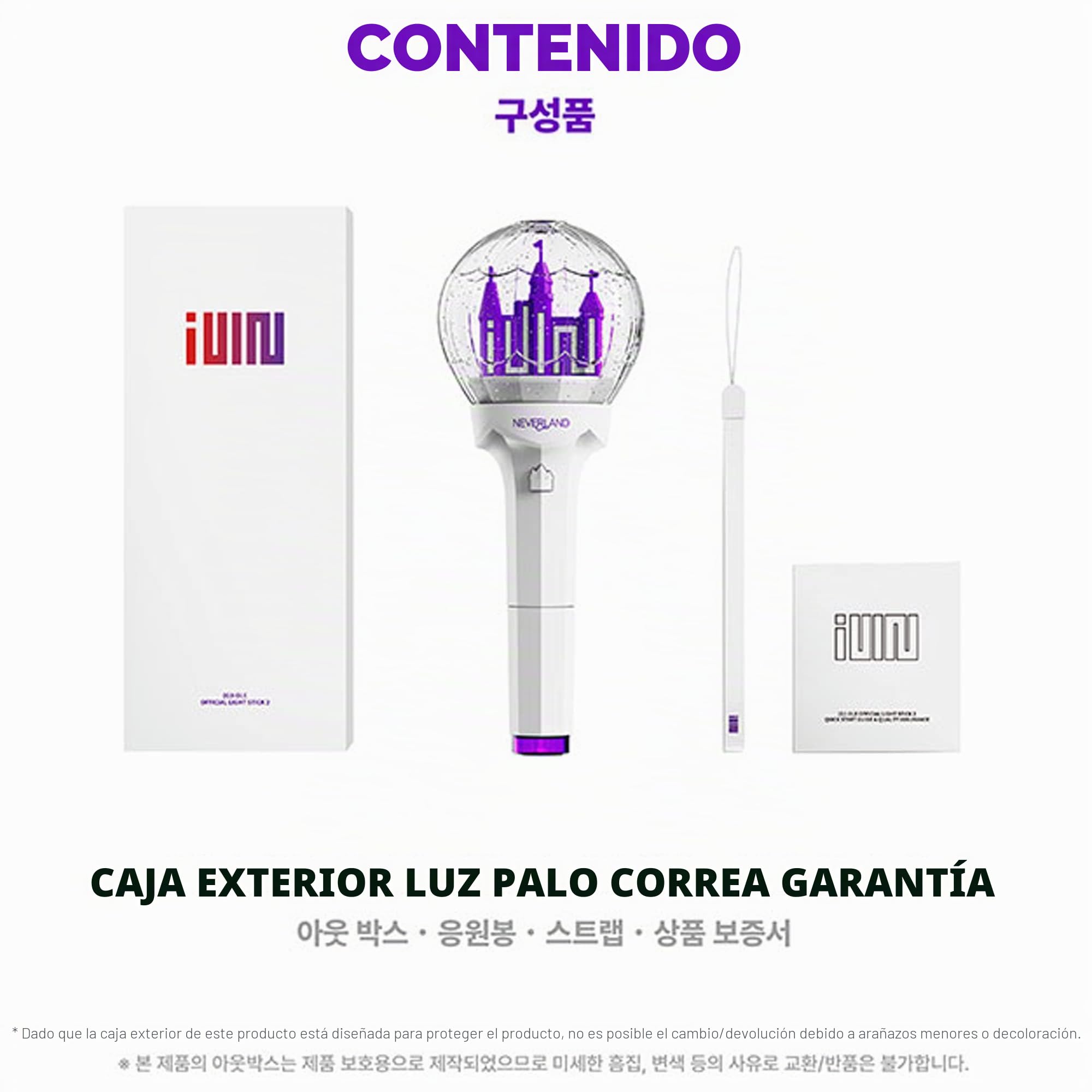 Lightstick (G)I-DLE Official Ver.2 + Tarjetas fotográficas del vendedor - Producto exclusivo de K-Pop