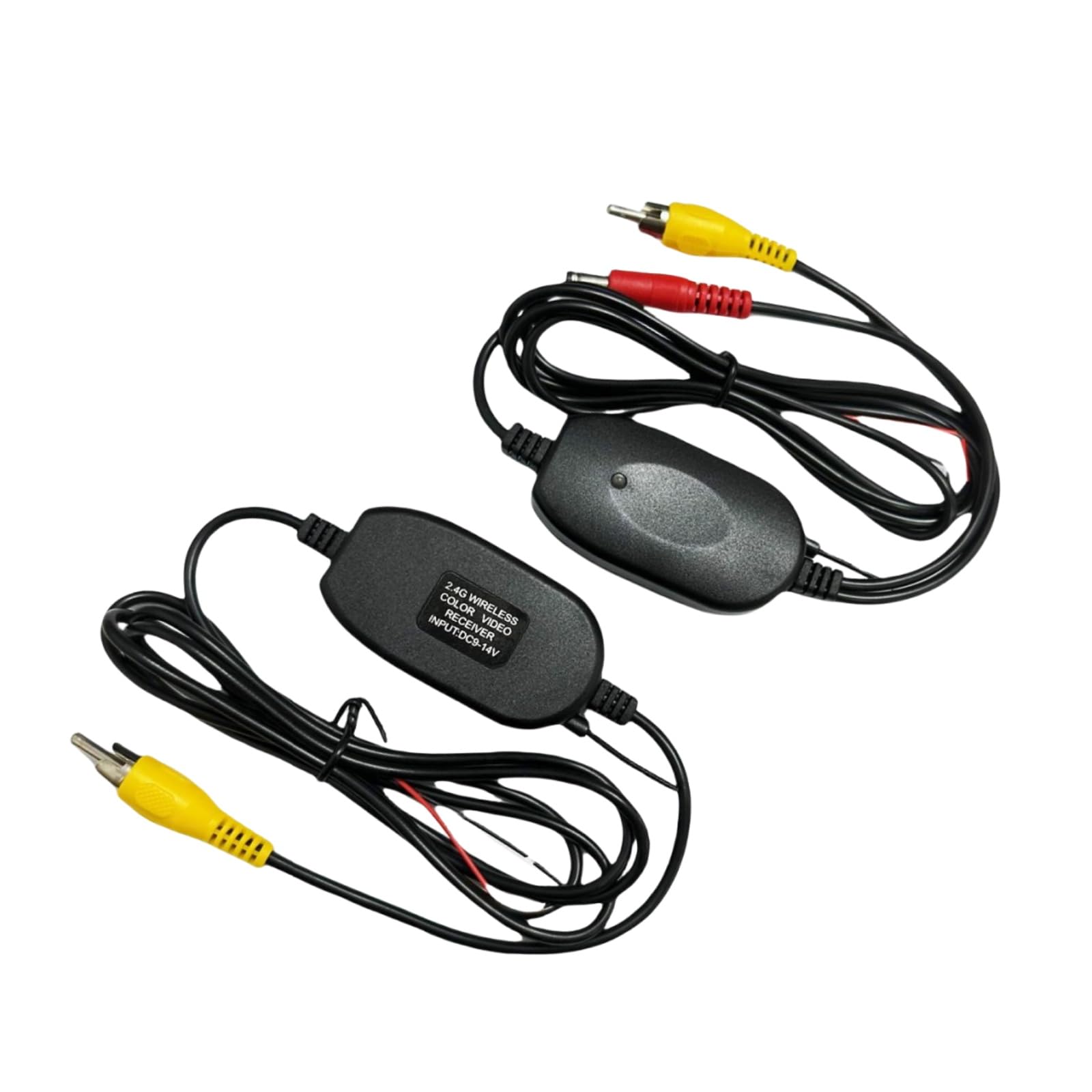 2.4 GHz Wireless RCA Transmitter & Receiver Kit for Car Rear View Camera Monitor Wireless Adapter for Car Backup Camera Wireless 12V Video Transmitter