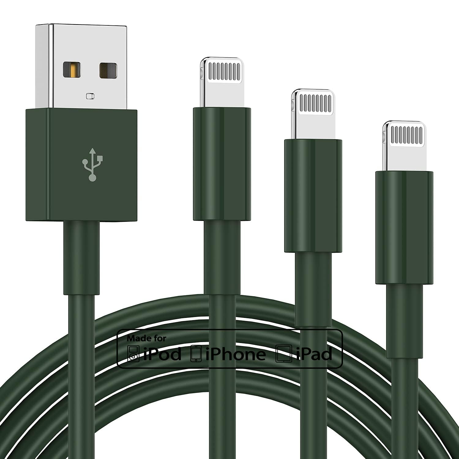 3 Pack Apple MFi Certified iPhone Charger Cable 6ft, Apple Lightning to USB Cable Cord 6 Foot, 2.4A Fast Charging,Apple Phone Long Chargers for iPhone 14/13/12/11/11 Pro/11 Max/X/XS/XR/XS Max/8/7/6 — Amazon image 17