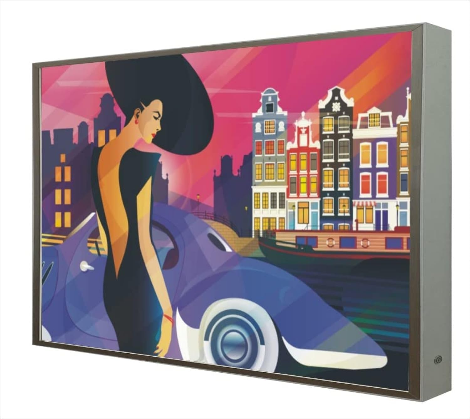 Cartel de Madera Retroiluminados con Leds Pop Art: Mujer