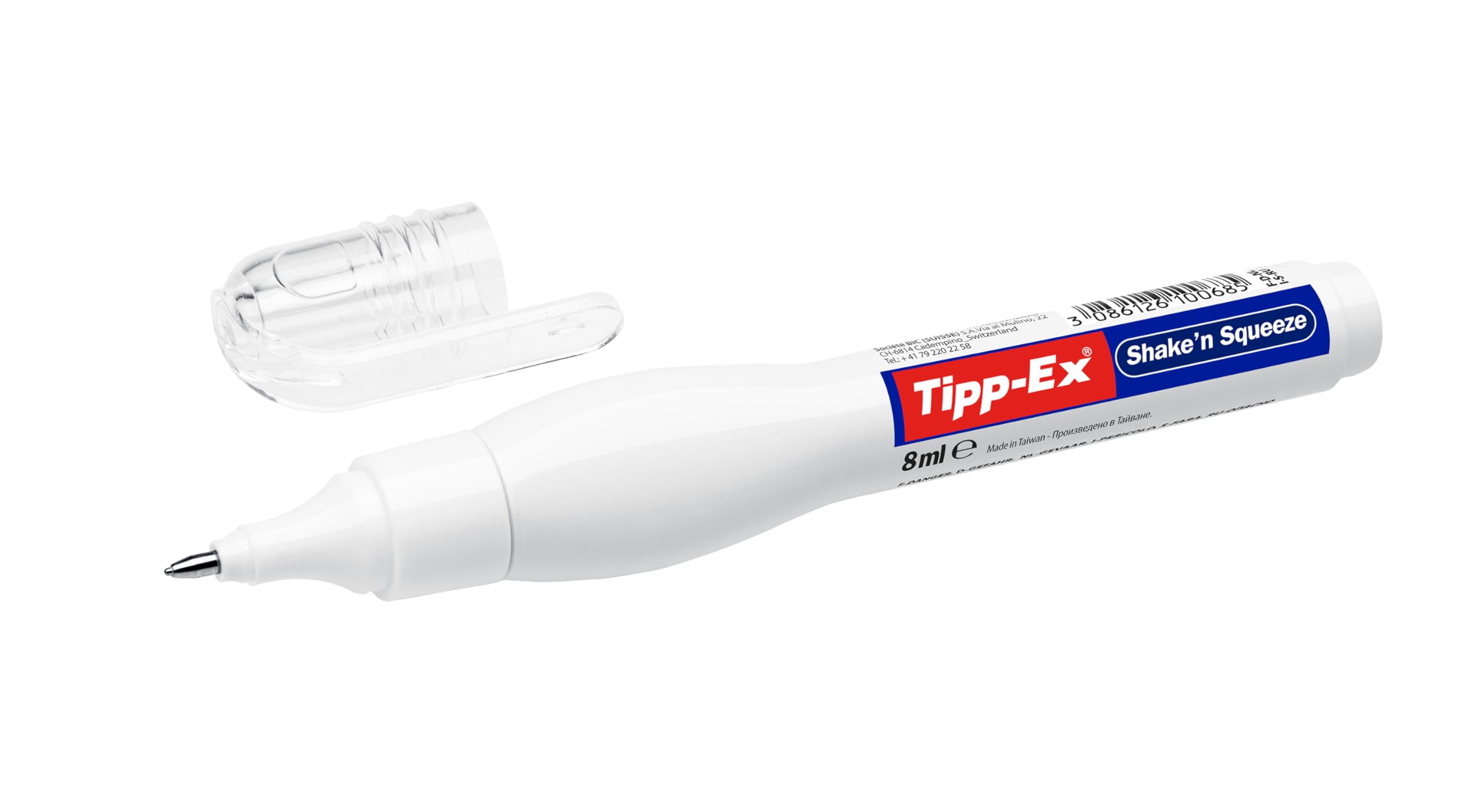 Bic Tipp-Ex Shake 'N Squeeze Correttore Bianchetto Penna Liquido 3 Unità 8ml Beige
