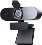 Streaming 4K Webcam avec capteur Sony, 1080P@60FPS, rapide PDAF Autofocus & Dual Mics, réglage automatique de la lumière, USB prêt à brancher, protection de la vie privée, 79° FOV – Parfait pour le streaming en direct, Zoom, Équipes & Appels
