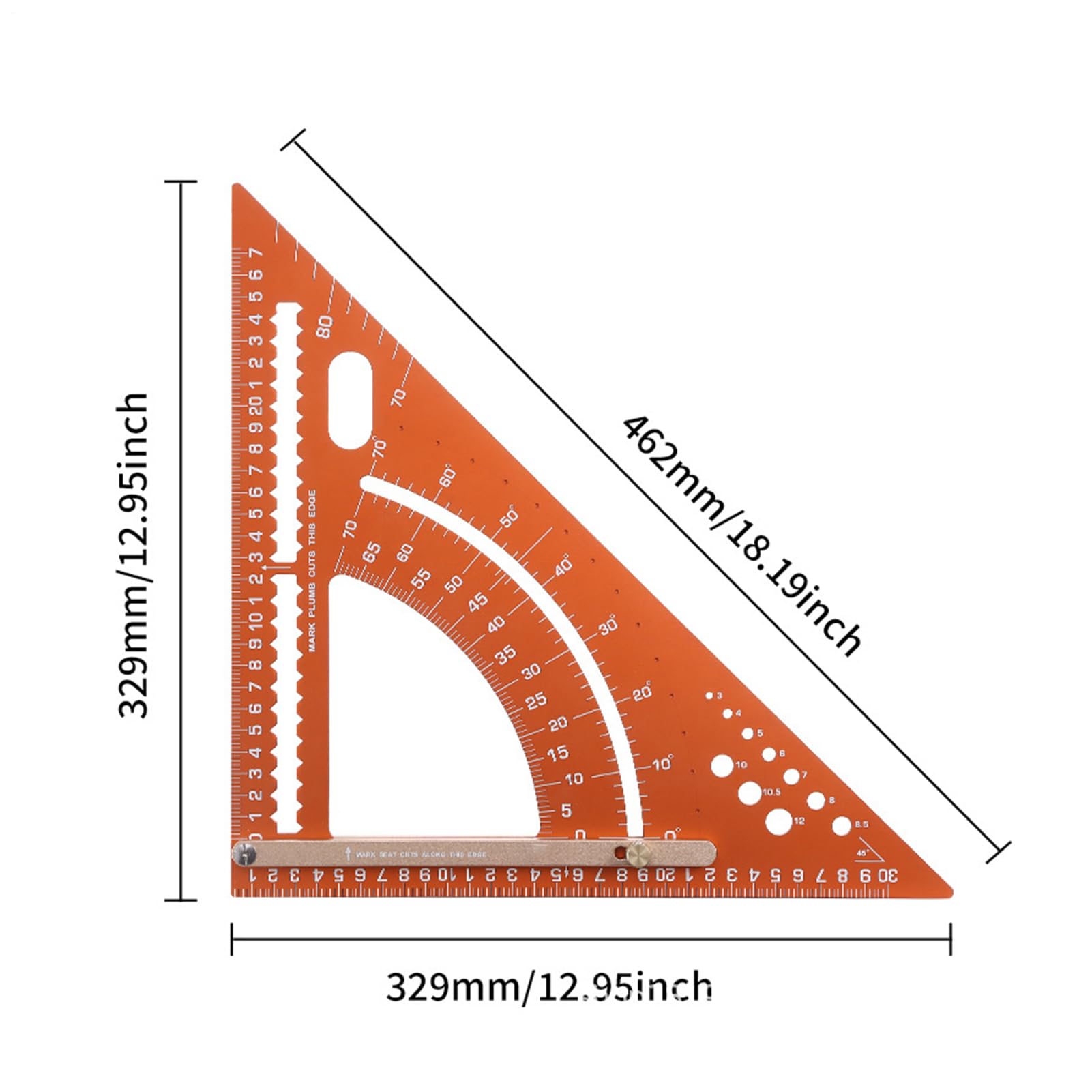 Herramienta De Escuadra Regla Triangular de Aluminio Ergonomica para