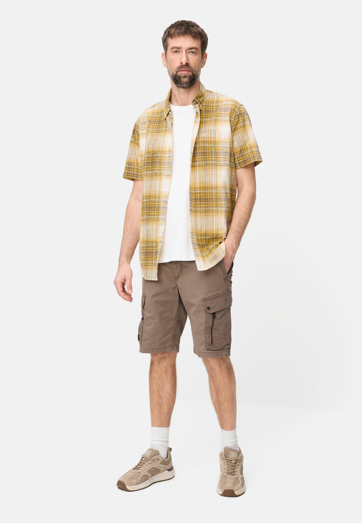 camel active Herren Kurzarmhemd mit Brusttaschen