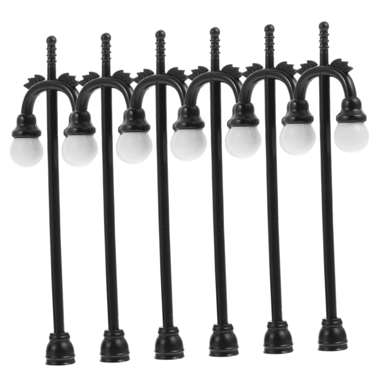 HONMEET 6pcs Miniature Park Chair Street Lamp Miniature Lamps Mini Garden Decor Home Accessory