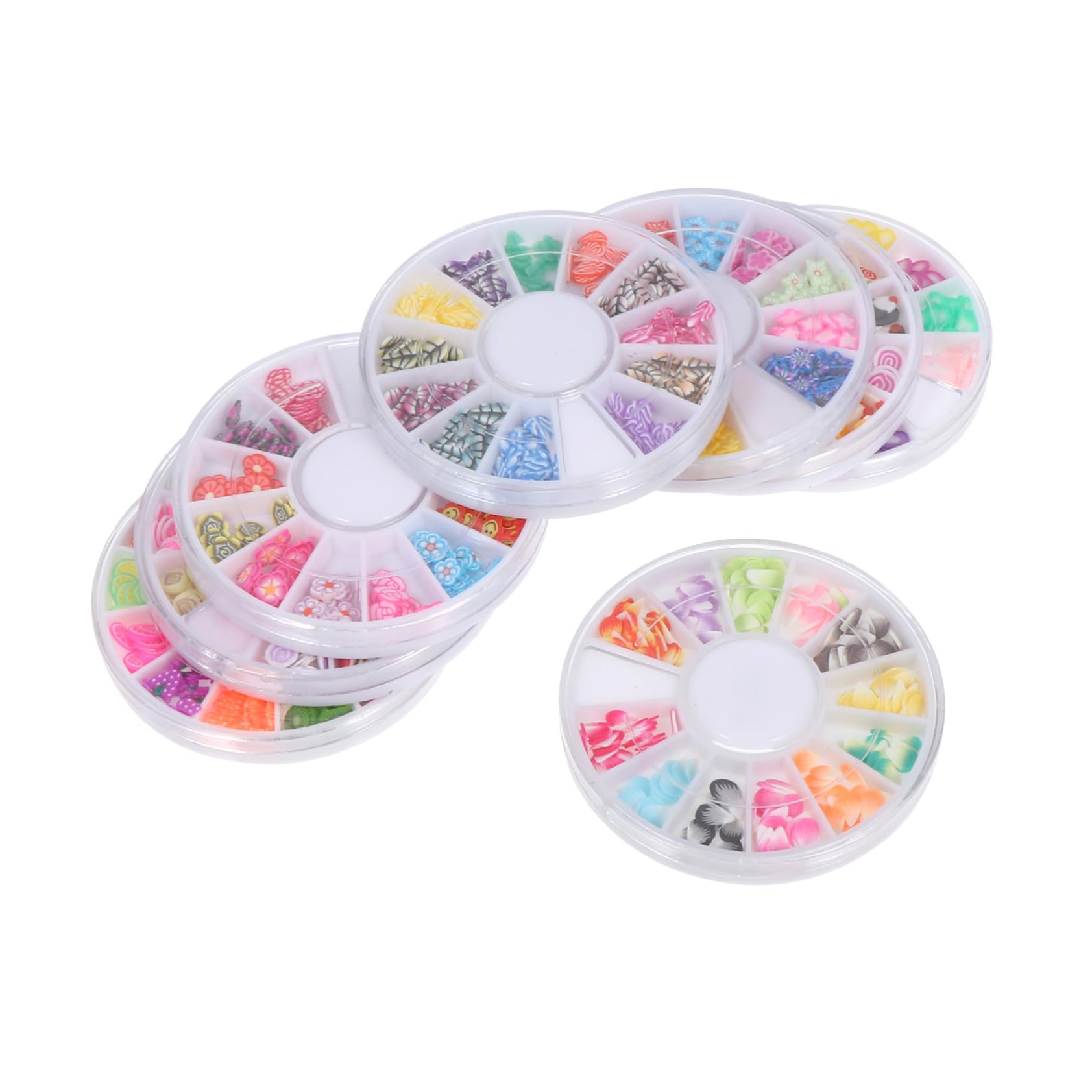 Ipetboom de Tranches de Fruits Accessoires Pratiques et Polyvalents en Argile Polymère 8 Boîtes en Différentes Couleurs pour Nail Art la Maison pour Loisirs Créatifs