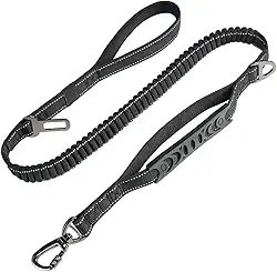 Guia pra cães c/Cinto Segurança Amortecedor Antipuxão MADOG