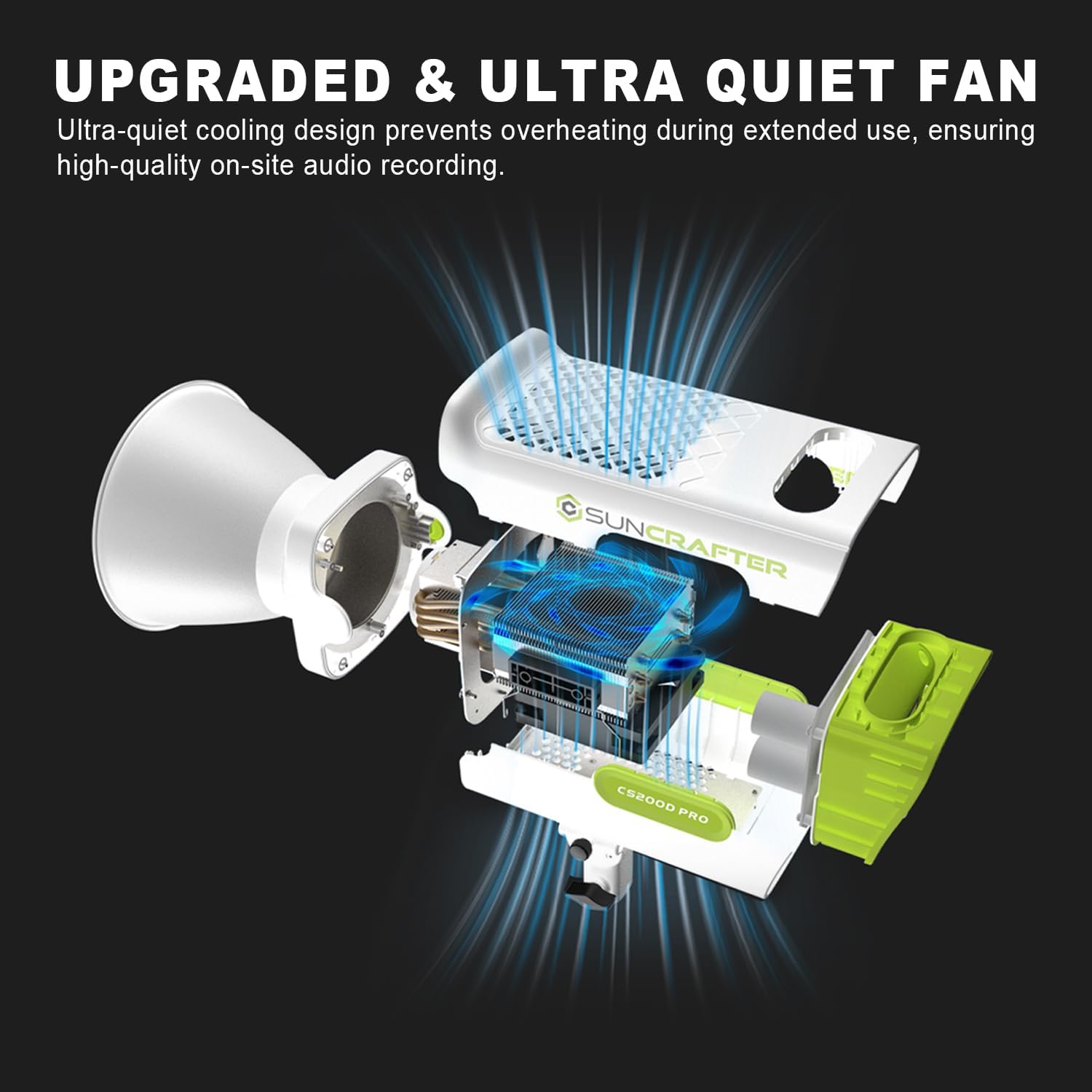 S200BPro 200w 310W Max COB LED Video Light, 2700-6500K Bi-Color Video Lighting with 39,000 Lux@1m and 3,500 Lux@3m, CRI97+ TLCI99+ for Photography Video Recording, Smart App Control