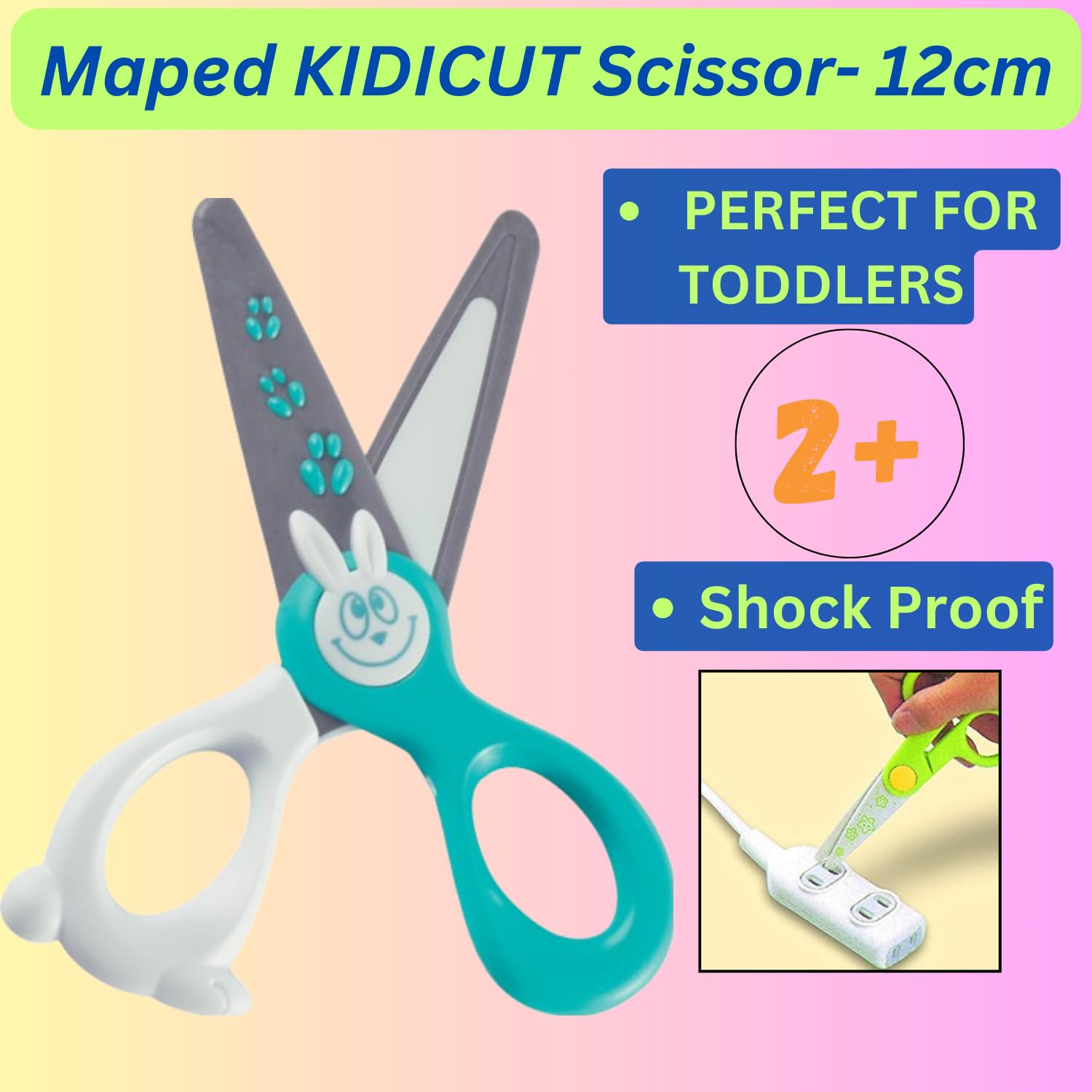 Maped Modelliermasse X6 Stück mit Werkzeug und 1 Kinderschere | Teigton | Tonteig | Formteig | ungiftiger Teig | Rückgabegeschenke | Bithday-Geschenke | Rakhi-Geschenke