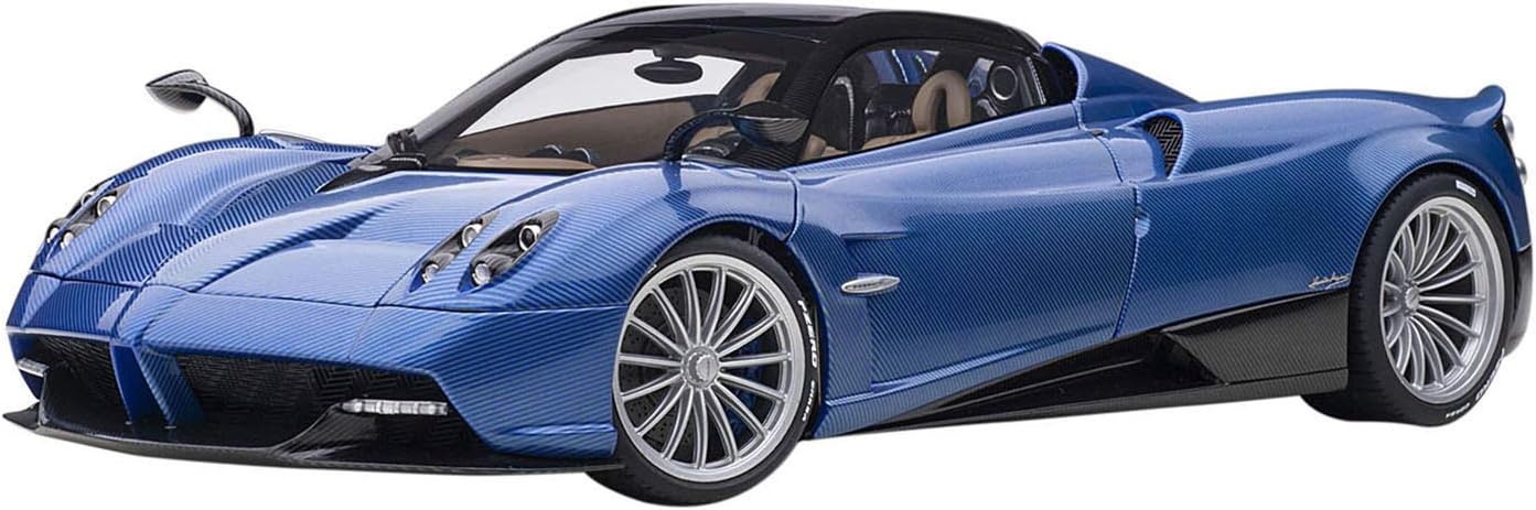 Pagani Huayra Roadster, Blu Tricolore Carbon Fiber Size 1:18