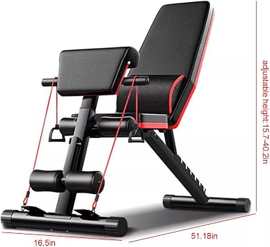 Adjustable Weight Bench, 160KG Stable Strength Training Bench, Height Adjustable Backrest, for Full Body Workout