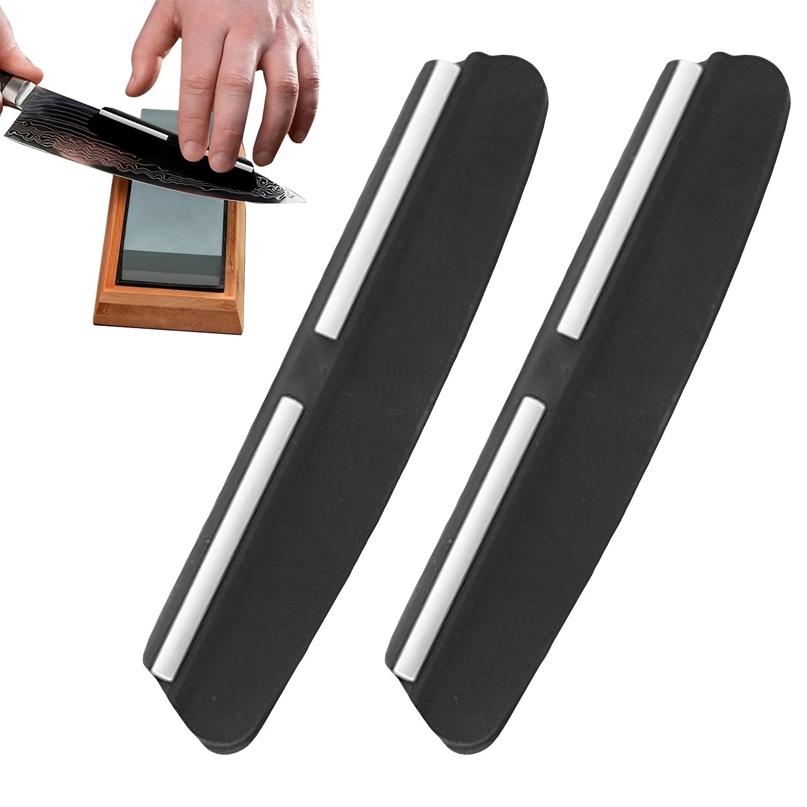 Rguide D'Affûtage,2 Pcs Guide D'Angle Affutage Outils pour Affûtage,Support D'Affûtage et Un Guide D'Angle à 15° pour Pierres à Aiguiser