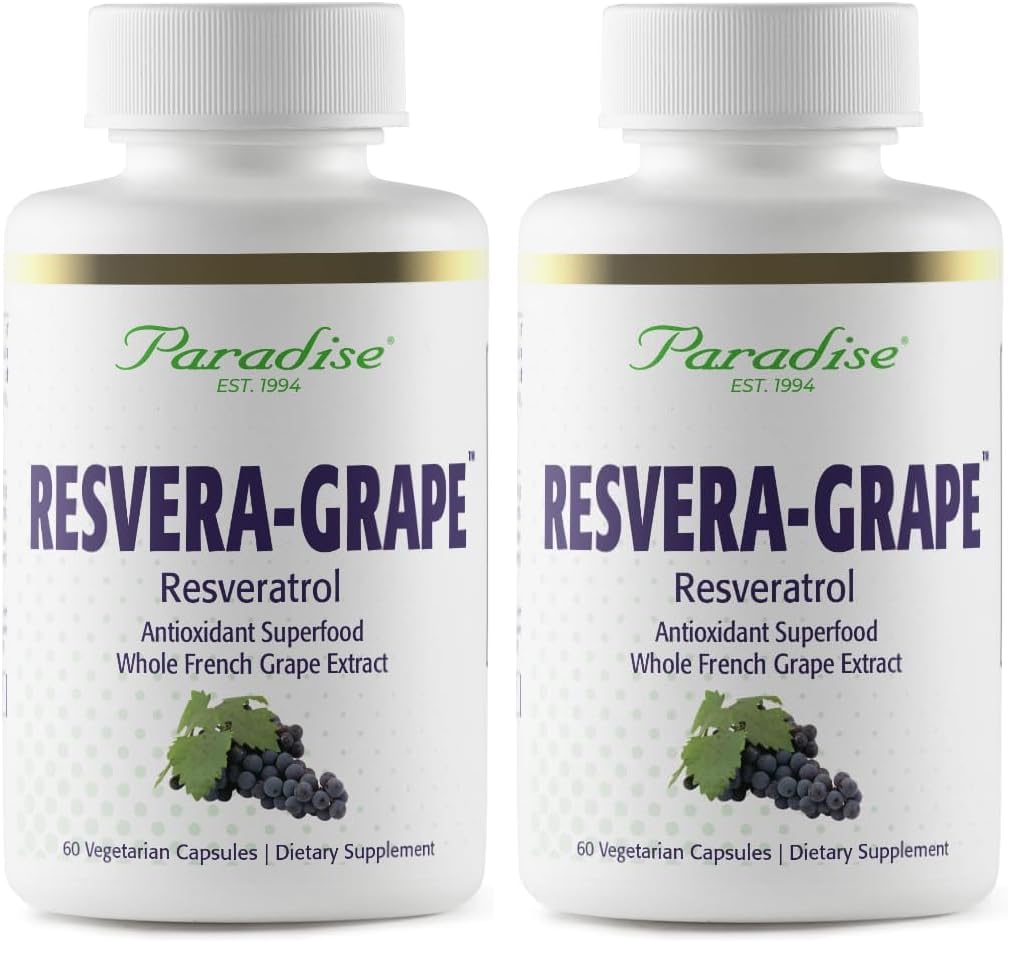 Paradise Herbs Resveragrape Resveratrol Polyphenols 60 Capsules 2 60 Count (Pack of 2)