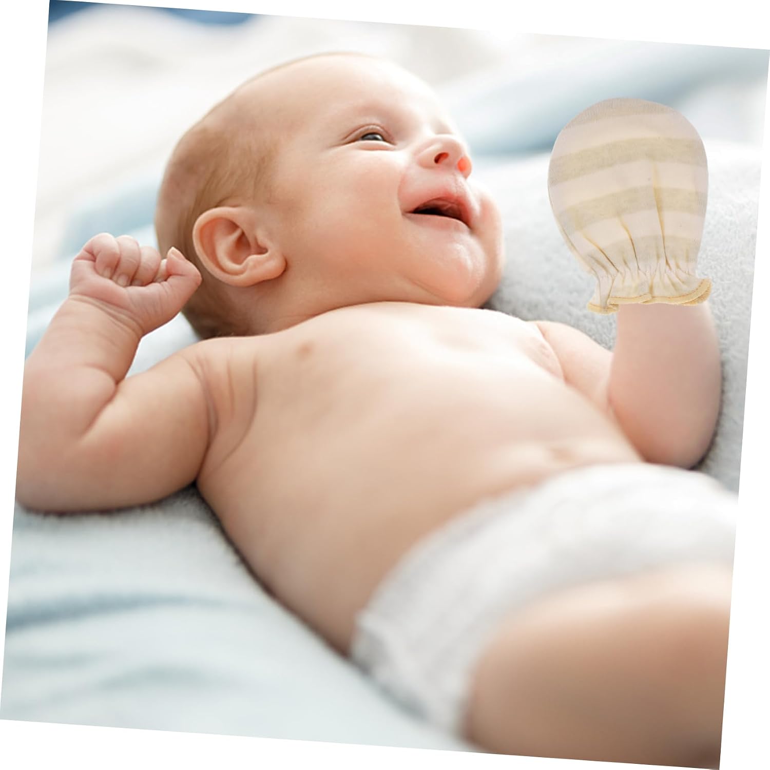 4-Pack Newborn Baby Mittens Breathable Cotton No-Scratch Mitts for Boys and Girls Soft Infant Gloves for Sensitive Skin