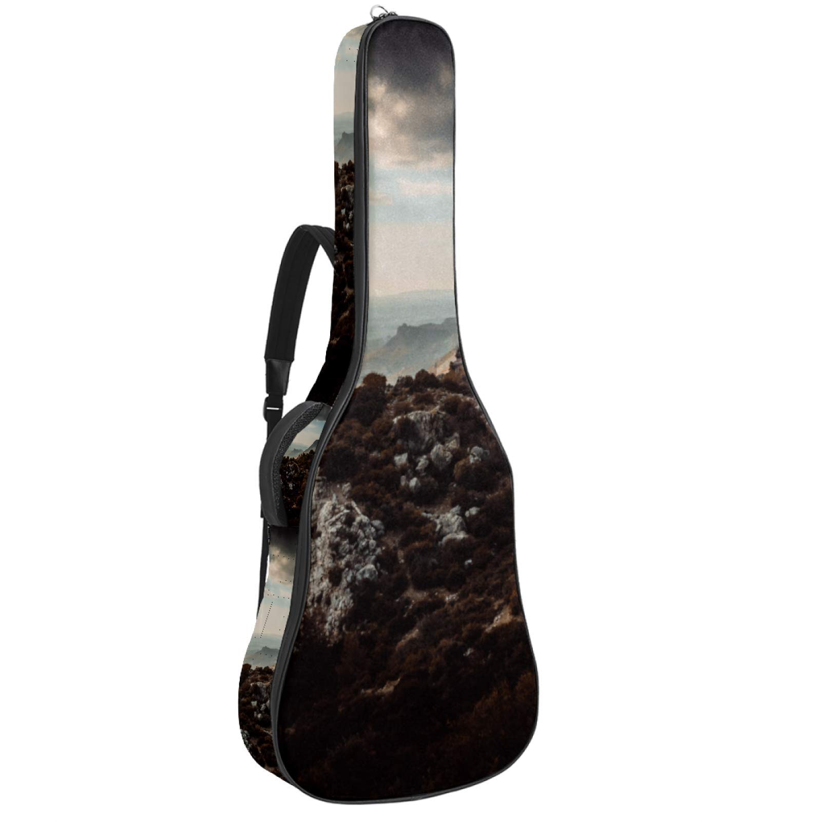 Gitarrentasche mit Reißverschluss, wasserdicht, weich, für Bassgitarre, Akustik- und klassische Folk-Gitarre, Mountain