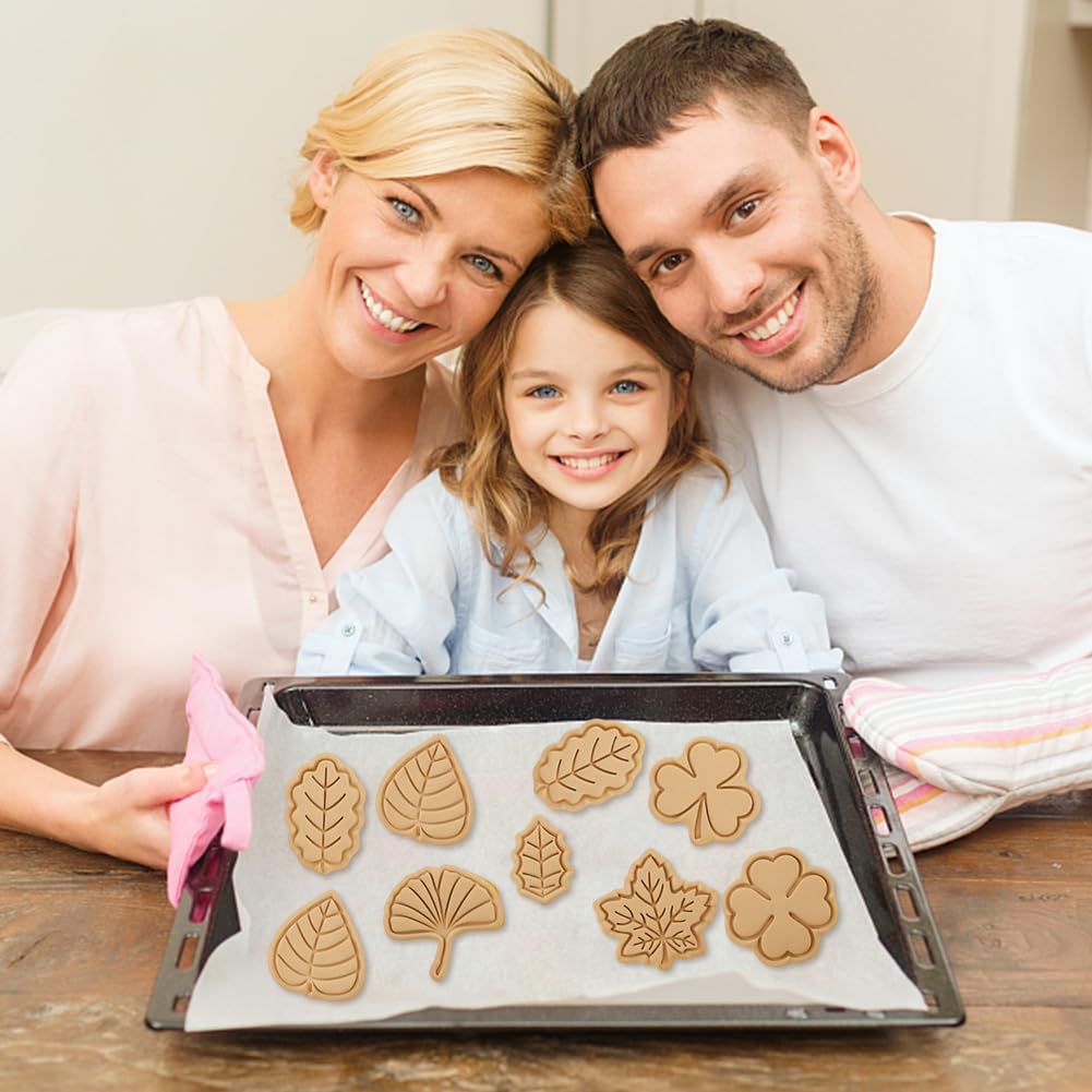 Set di 16 Formine per Biscotti, Fiori e Foglie 3D, Decorazione per Biscotti, Accessori per la Cottura Fai da Te