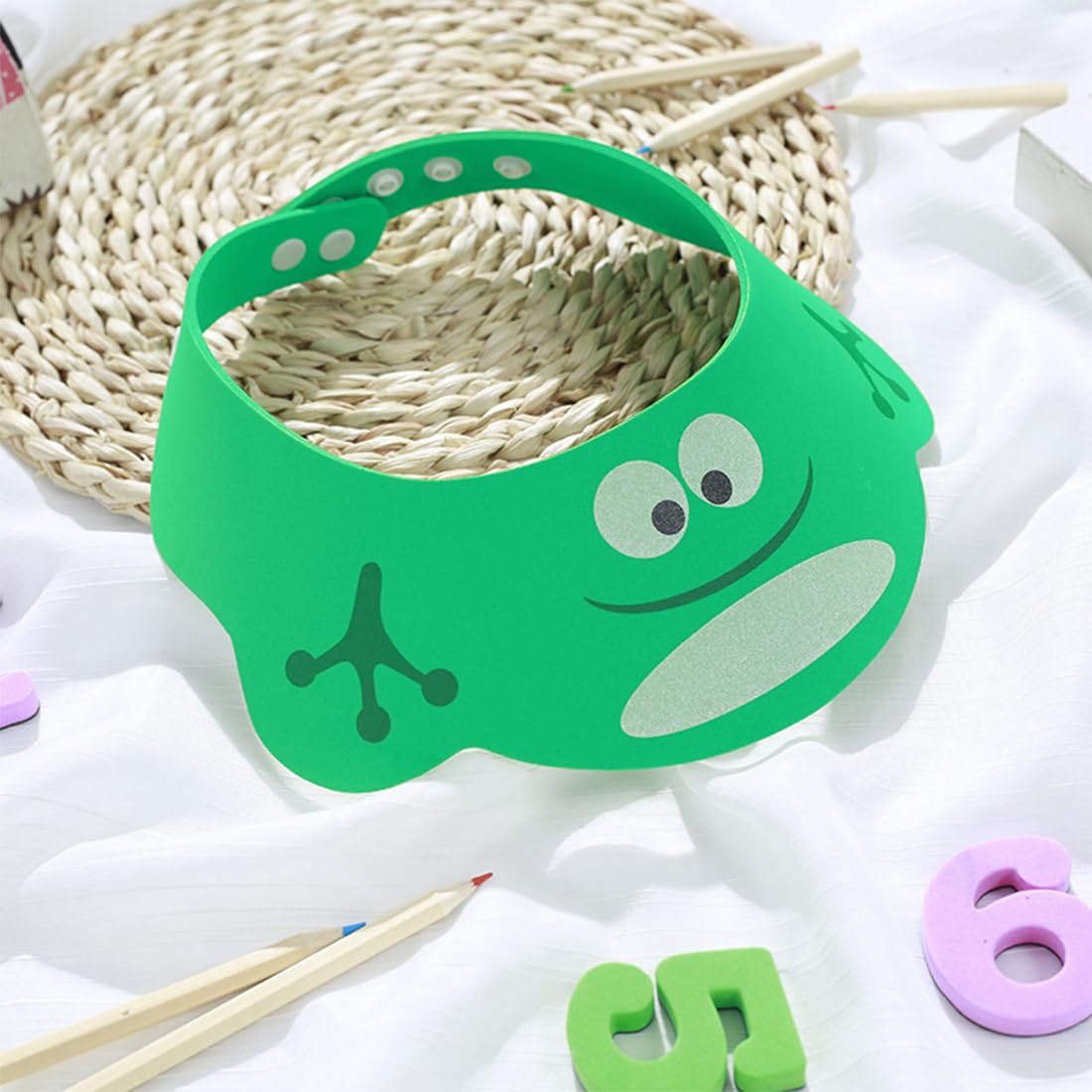 NJCXOLA Cuffie da Doccia per Bambini,2 PCS Doccia Cap per Bambino Sicurezza Regolabile Cappello Cuffia In Morbido Silicone Visiera Bimbi per Evitare che l'Acqua Scorra Agli Occhi e al Viso
