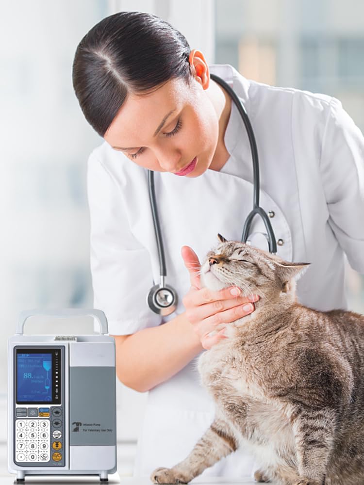 Bomba de infusión veterinaria HF-710 utilizada en clínicas de hospitales y veterinarios de mascotas