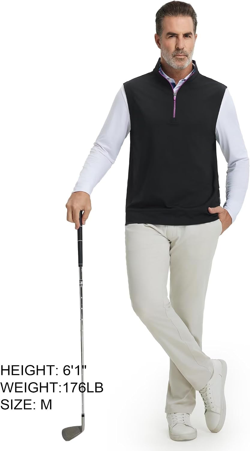 M MAELREG Golf Vests For Men Lightweight Performance Mens Golf Vest